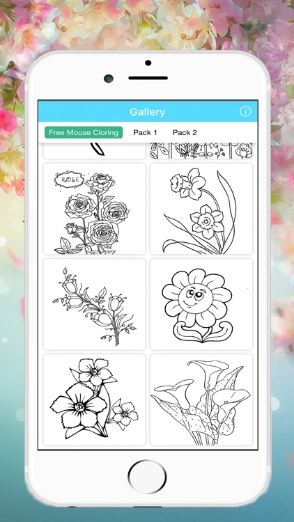 Kid Coloring Flowers Book - Drawings Art