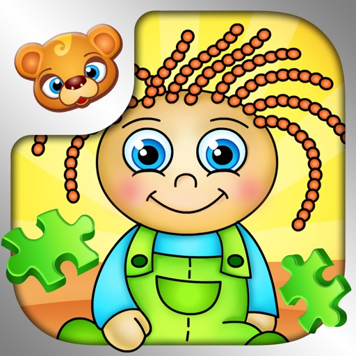 123 Kids Fun PUZZLE GREEN Best Kids Puzzle Games Icon