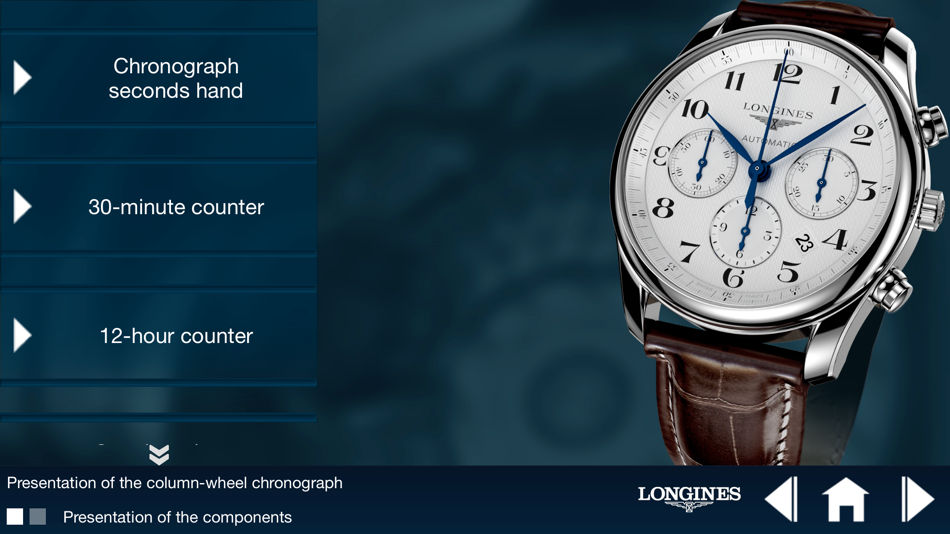#4. LONGINES COLUMN-WHEEL CHRONOGRAPH (iOS) 由: Compagnie des Montres Longines Francillon SA