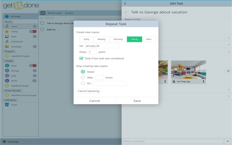 Screenshot #3 pour Get It Done Tasks GTD