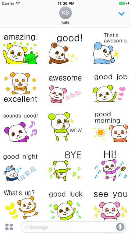 Ripley The Colorful Panda Stickers