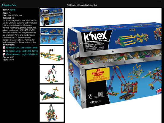 Screenshot #5 pour Unofficial K'Nex Instructions