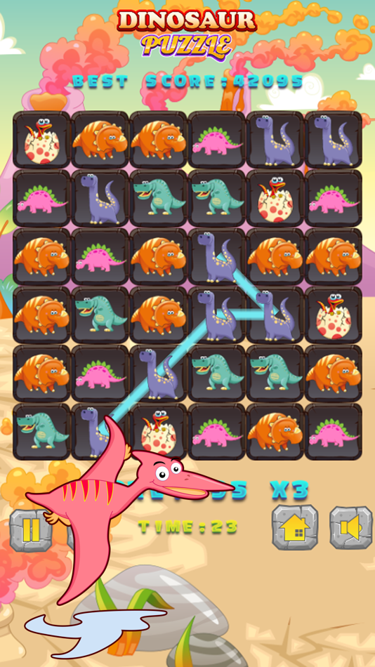 Dinosaur Puzzle Match3 Game Fun Play - 1.0 - (iOS)