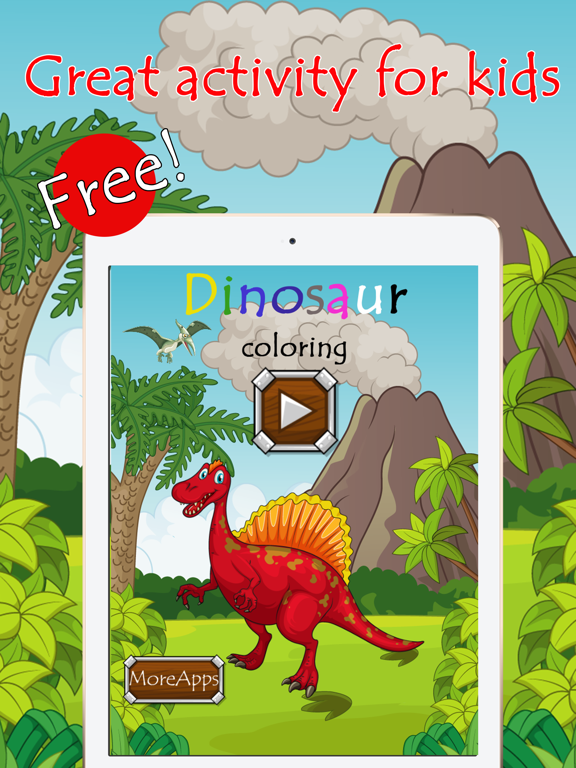 Dinosaur Coloring Book Paint Games For Kids Free