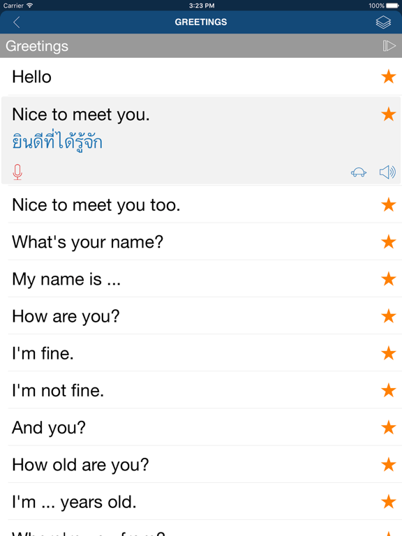 Learn Thai Phrases & Words iPad screenshot 2 - Education app