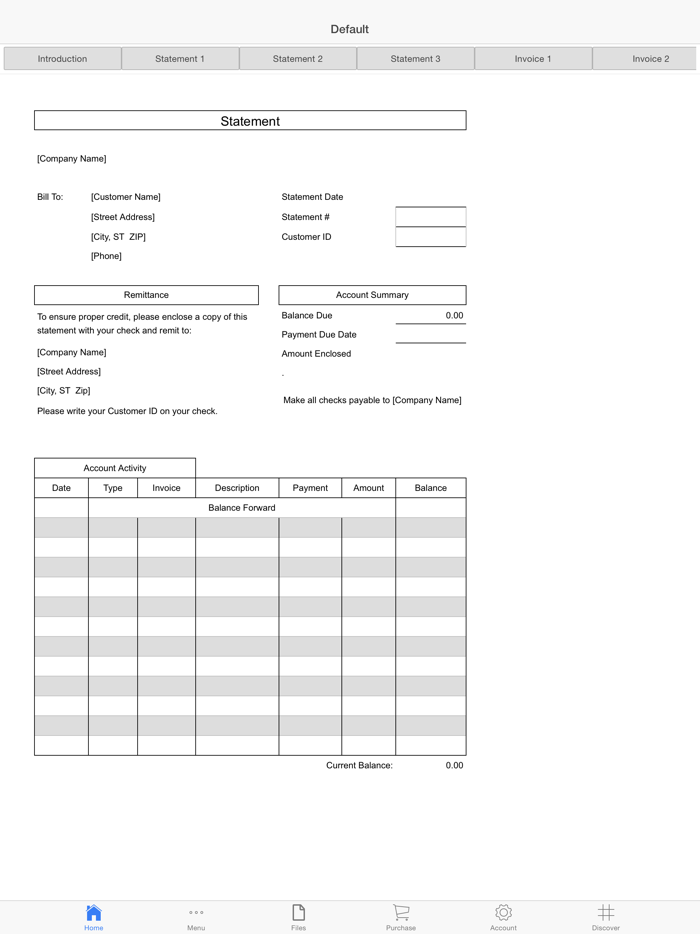 Billing Statement