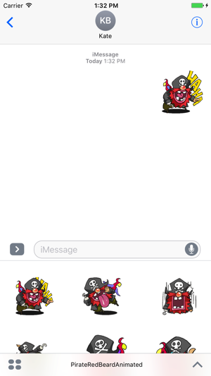 Pirate Red Beard Animated Sticker Pack(圖1)-速報App