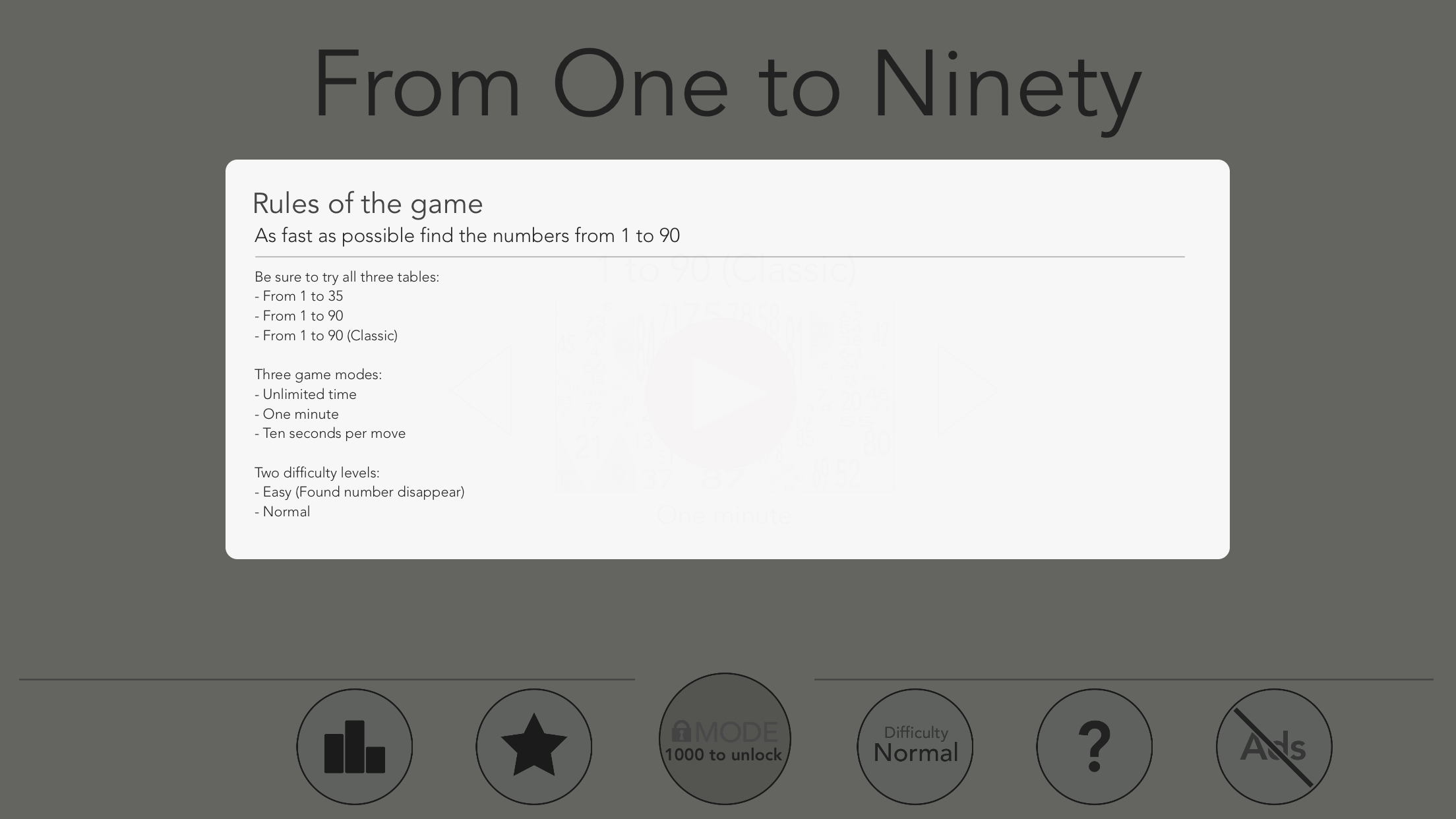 From One to Ninety screenshot 3