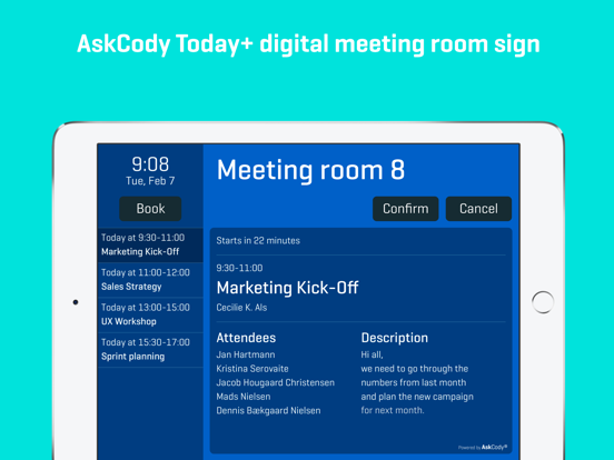 AskCody Signage iPad screenshot