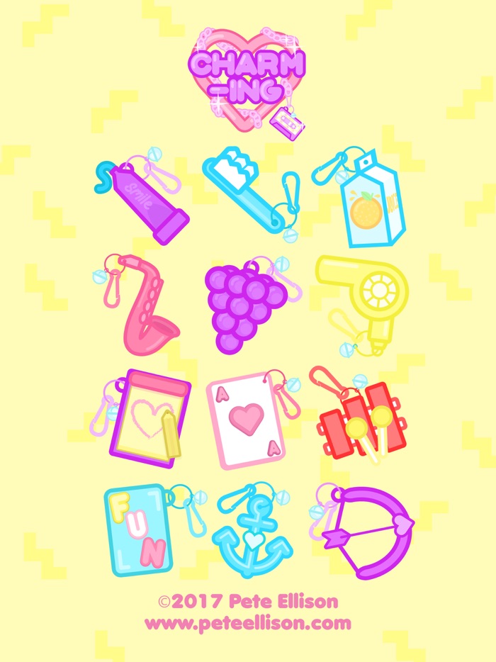 Charm-Ing Retro 80s Plastic Charms
