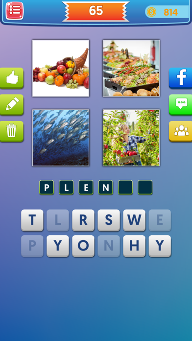 Screenshot #1 pour Pics to Word Puzzle-4 Pics Guess What's the 1 Word