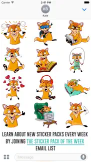 darwin the fox sticker pack iphone screenshot 3