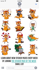 Darwin the Fox Sticker Pack screenshot #3 for iPhone