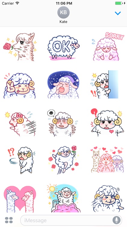 Bertram The Cute Little Sheep Stickers