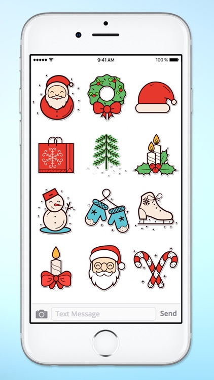 Winter Holiday Icons Sticker Pack