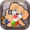 Puppy Dog Coloring Book For Kids Toddlers