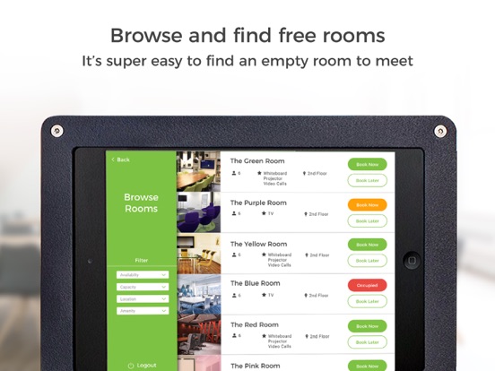 Screenshot #5 pour Workscape - Simple Room Schedule Display & Booking