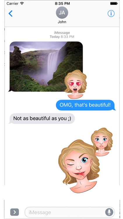 Blonde Emoji Set GeeMoji