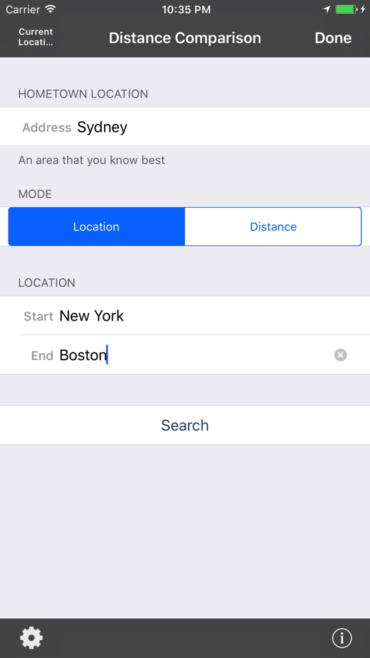 #2. Distance Comparison Map (iOS) By: Purple Development