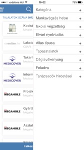Cvonline.hu állások screenshot #4 for iPhone