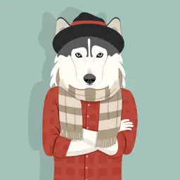 Human to dog translator Husky communicator app icon