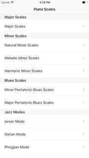 piano scales quick reference iphone screenshot 2