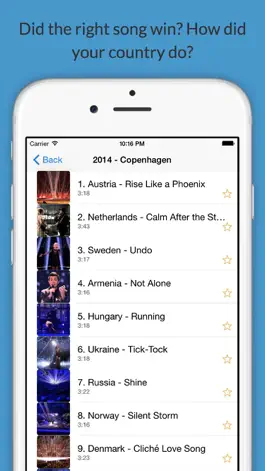 Game screenshot Eurovision Videos apk