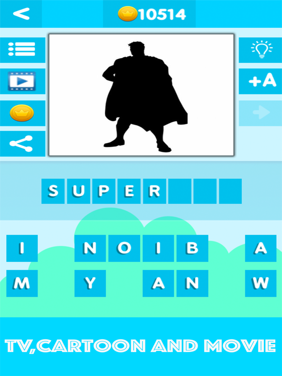 Guess the Shadow Quiz Tv Movie Cartoon Character iPad screenshot