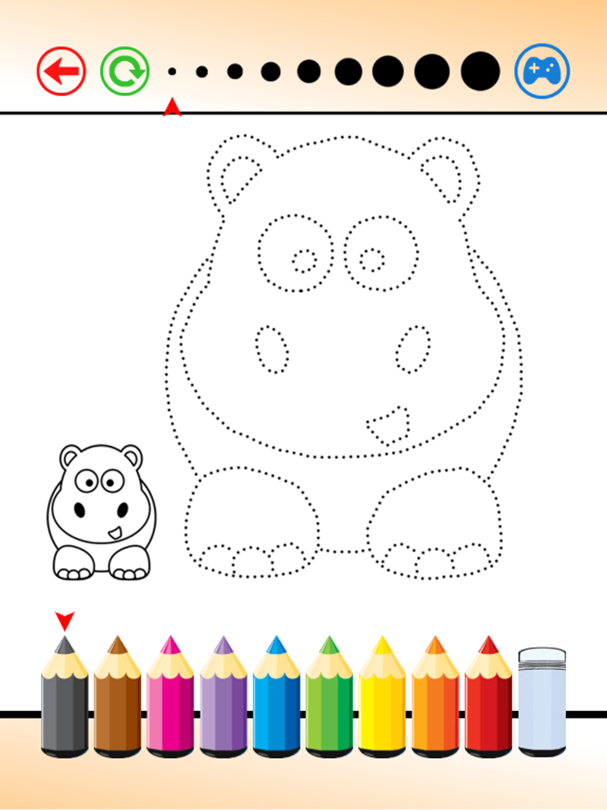 Drawing Animal on Sketch line and Coloring for Kid