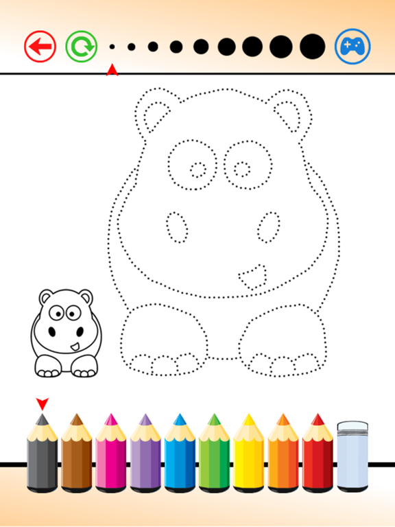 Drawing Animal on Sketch line and Coloring for Kid iPad screenshot