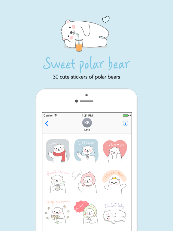Screenshot #4 pour Sweet polar bear stickers