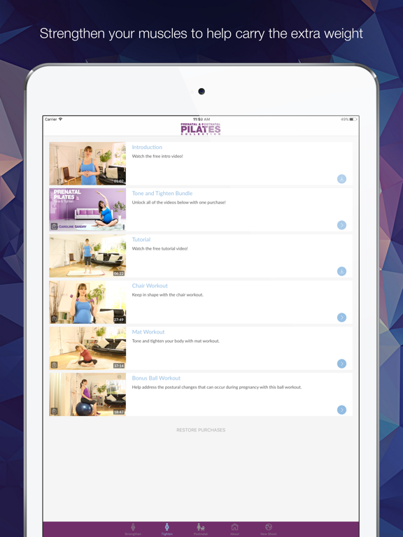 Screenshot #6 pour The Pregnancy Pilates Videos with Caroline Sandry