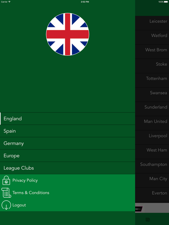 Sport Score App iPad screenshot