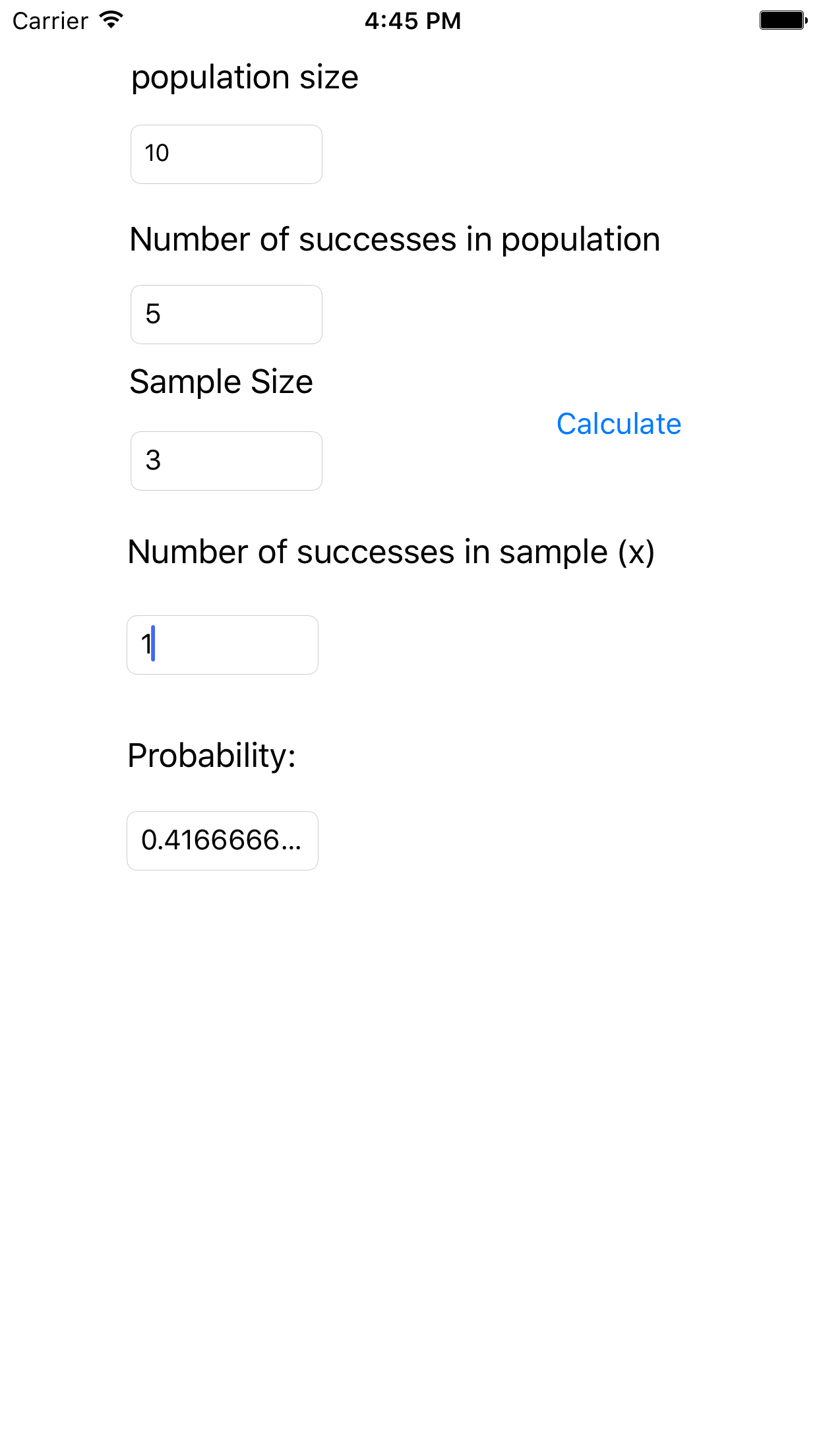 Hypergeometric Caculator