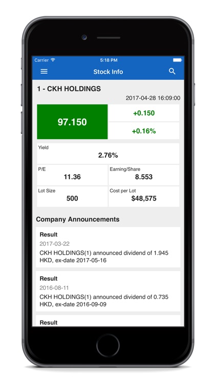 GSW HK Stock Dividends screenshot-3