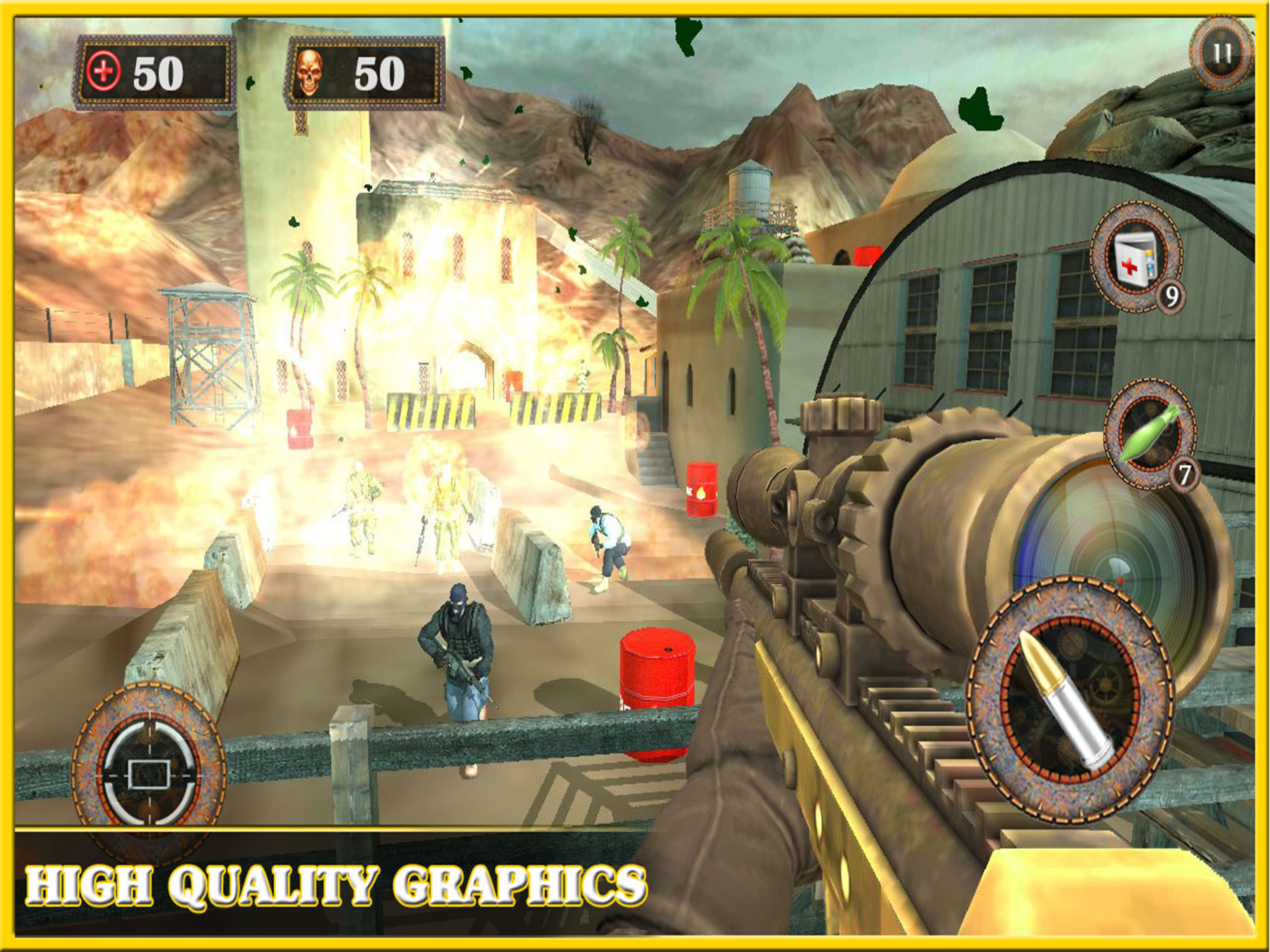 Desert Sniper Strike 3d : Ruthless war missions screenshot 8
