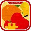 子供のためのジグソーパズルゲームを学ぶ活気のあるフルーツ