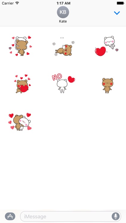 Animated Love Story Of Bears Stickers