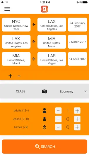 Скриншот BookAir: Сheap Flights & Airfare Deals. на iPhone 3