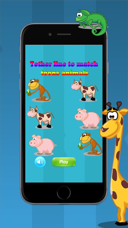 Tether line to match  toons animals