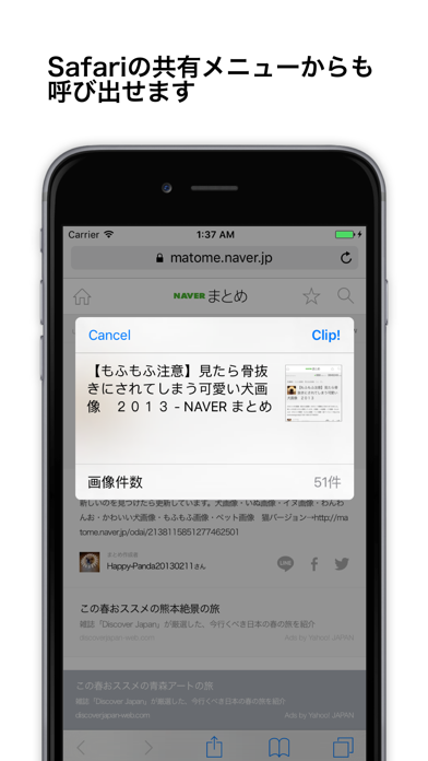 Scrapbook - Webページの画像にいつでもアクセスできるアプリ iPhone screenshot