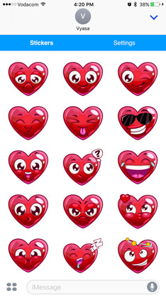 Heart Emoji - Love Emoticon Stickers for Texting screenshot 2