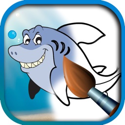 Coloring Page Sea Animals - Paint Ocean Turtles