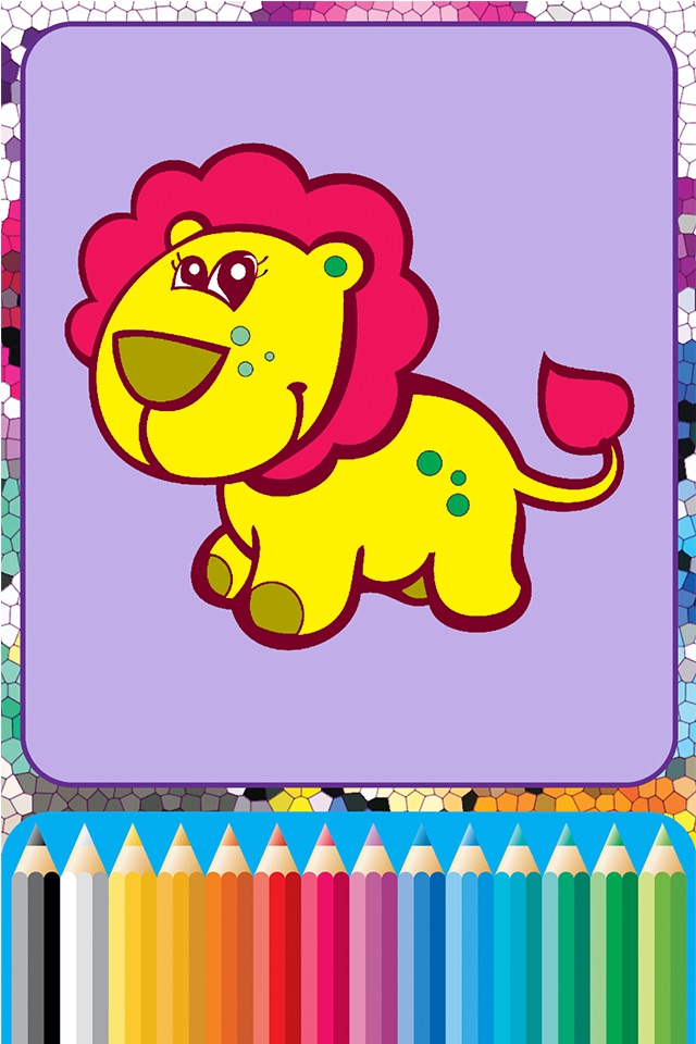 Coloring Cute Animals Zoo fun doodling book screenshot 3