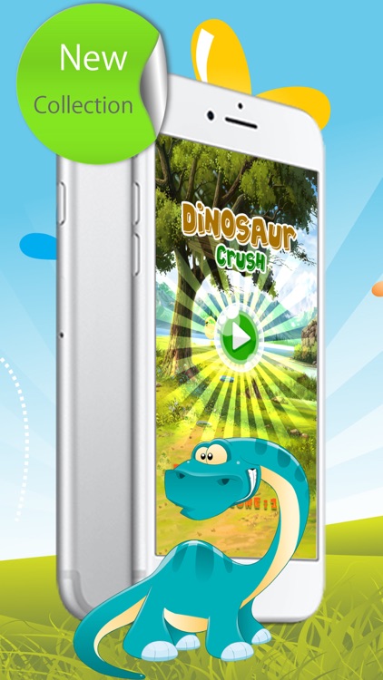 Dinosaur Crush Puzzle Game for kids and baby