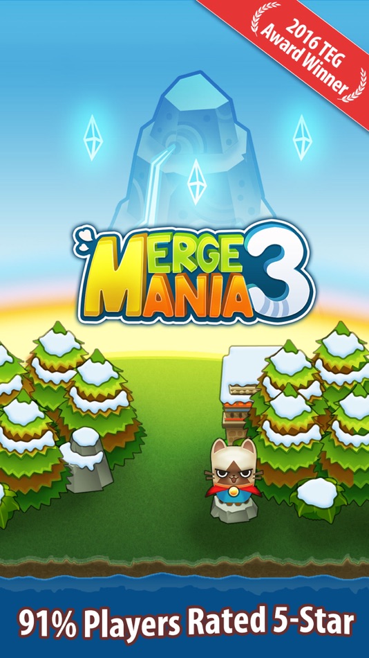#1. Merge 3 Mania (iOS) 由: CatCap Studio