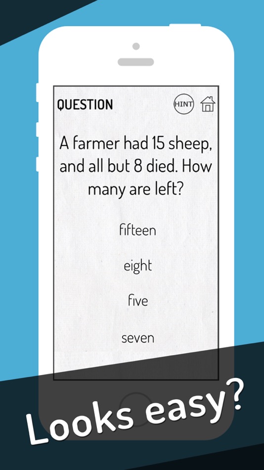 #1. Tricky Quiz - Genius Brain Test! (iOS) 由: Leigh Be