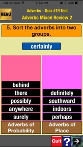 easyLearn Adverbs in English Grammar screenshot #1 for iPhone