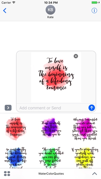 Watercolor Animated Quotes Sticker