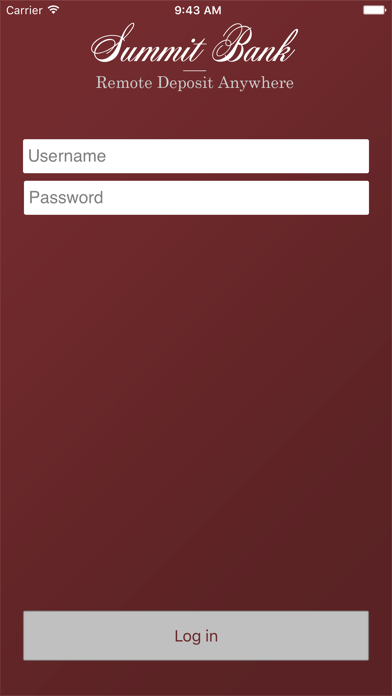 Screenshot #1 pour Summit Banking Mobile Deposit